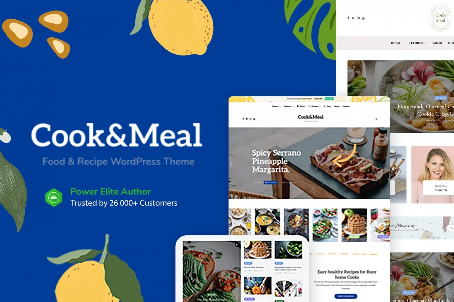 Cook&meal Food Blog & Recipe Wordpress Them