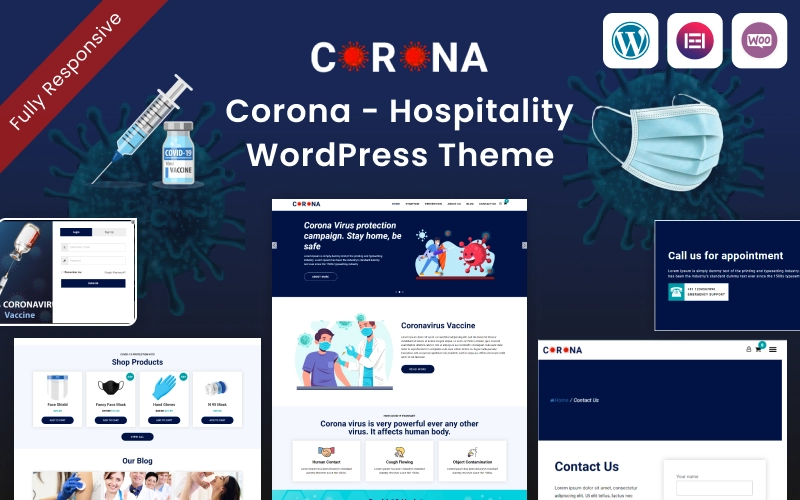 Corona Hospitality Wordpress Theme 1.00