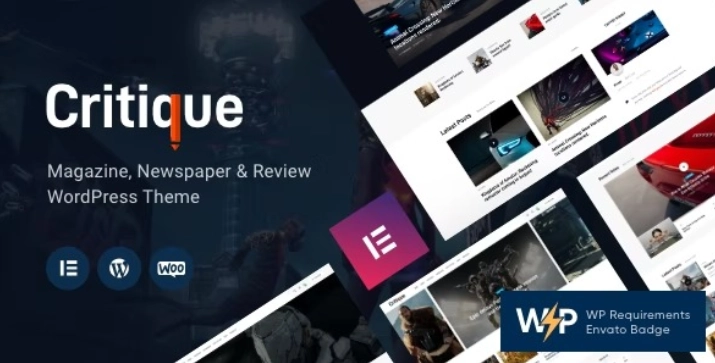 Critique Magazine, Newspaper & Review Wordpress Theme 1.2.0