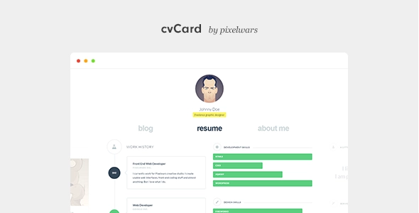 Cvcard Wp Responsive Wordpress Resume Theme 1.4.5