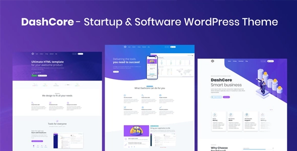 Dashcore Startup & Software Wordpress Theme 1.0