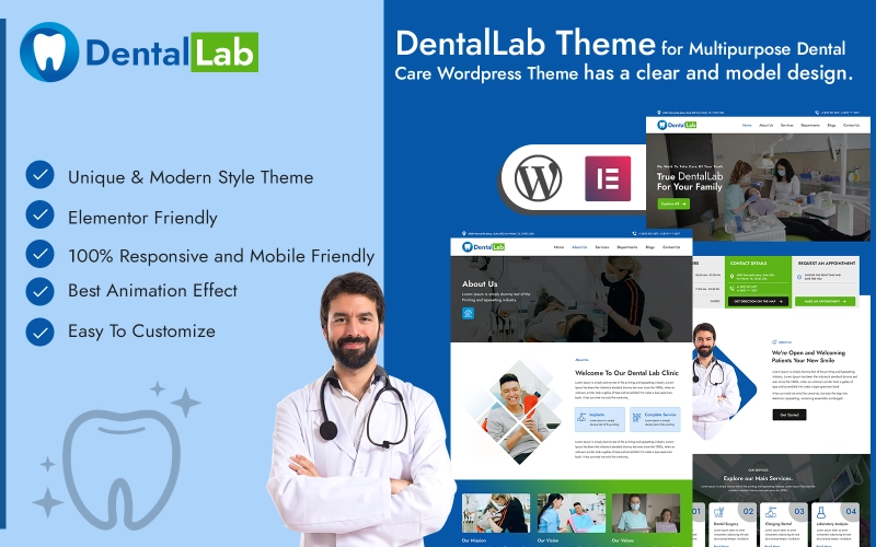 Dentallab Dental Care And Dental Clinic Wordpress Theme 1.0.0