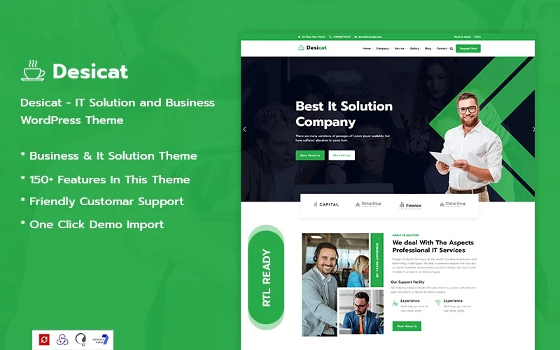 Desicat It Solution And Business Services Wordpress Theme 1.0.0