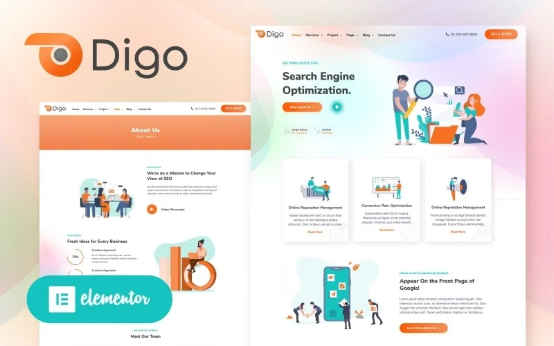 Digo Seo And Digital Marketing Agency Wordpress Elementor Theme Wordpress Theme 1.3.0