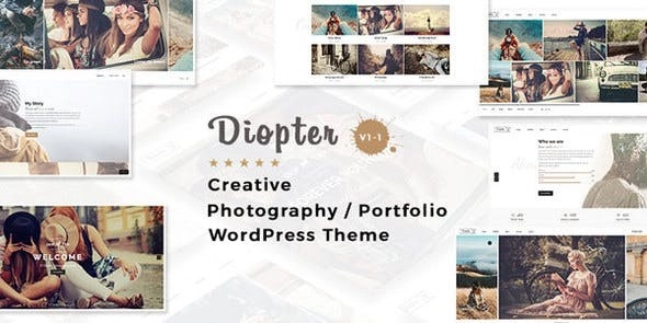 Diopter Creative Responsive Photography / Portfolio Wordpress Theme 1.1