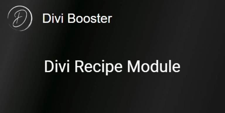 Divi Recipe Module 1.0.0