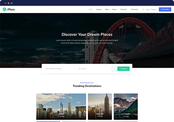 Dplace Tourism & Travel Wordpress Directory Theme 1.1