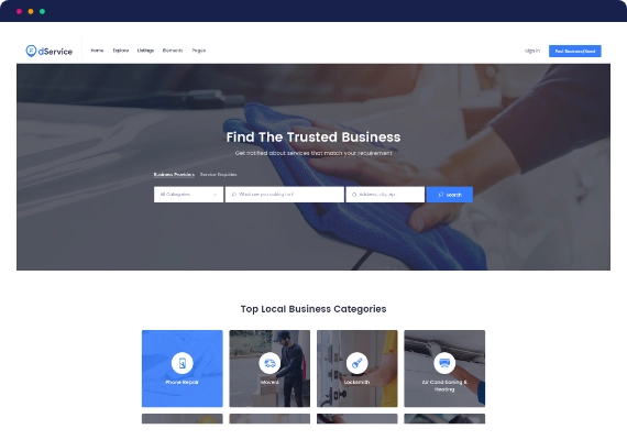 Dservice Best Service Wordpress Directory Theme 1.9