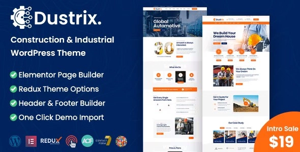 Dustrix Construction And Industry Wordpress Theme 1.5.0