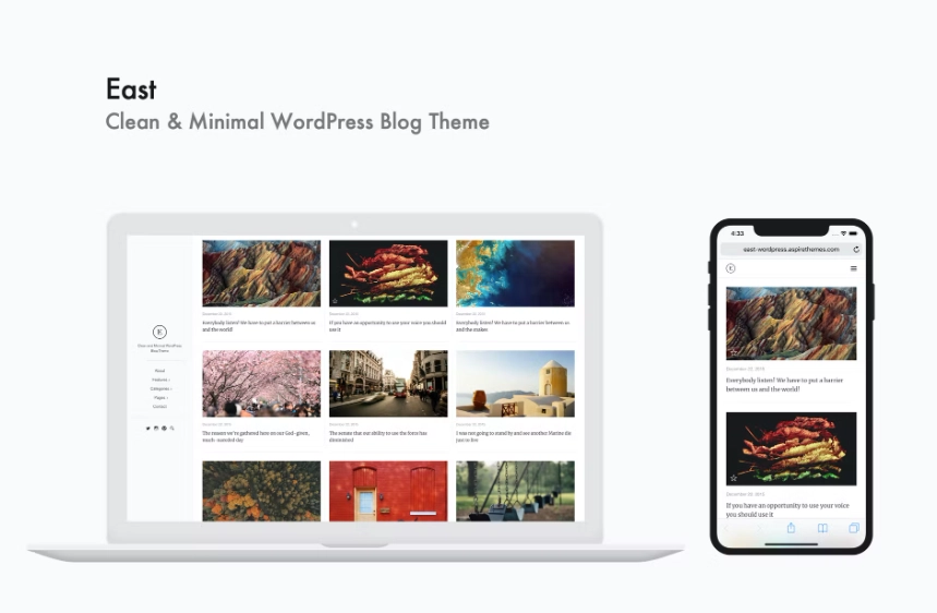 East Clean & Minimal Wordpress Blog Theme 1.1.8