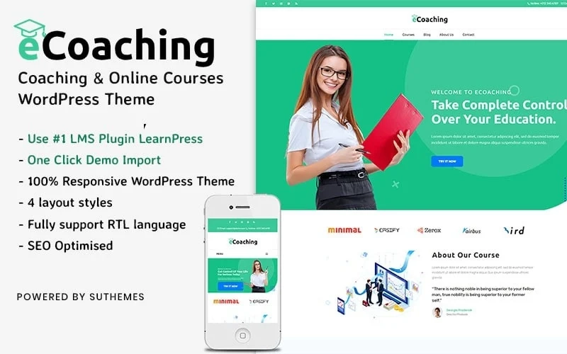 Ecoaching Coaching & Online Courses Wordpress Theme 1.0.0