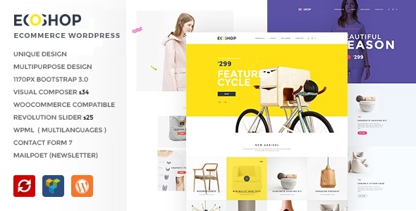 Ecoshop Multipurpose Ecommerce Wordpress Theme 1.0