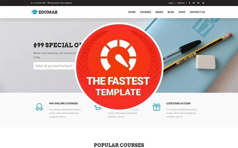 Edumax Education Univeristy & Online Courses. Wordpress Theme 1.8.0