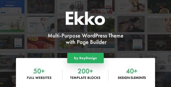 Ekko Multi Purpose Wordpress Theme With Page Builder 4.0