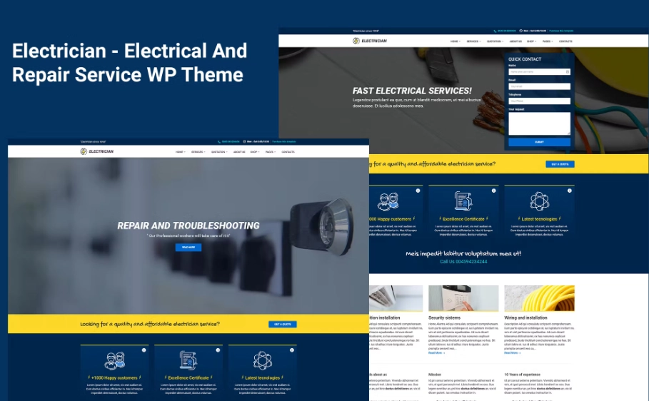 Electrician Electrical Service Wordpress 1.0
