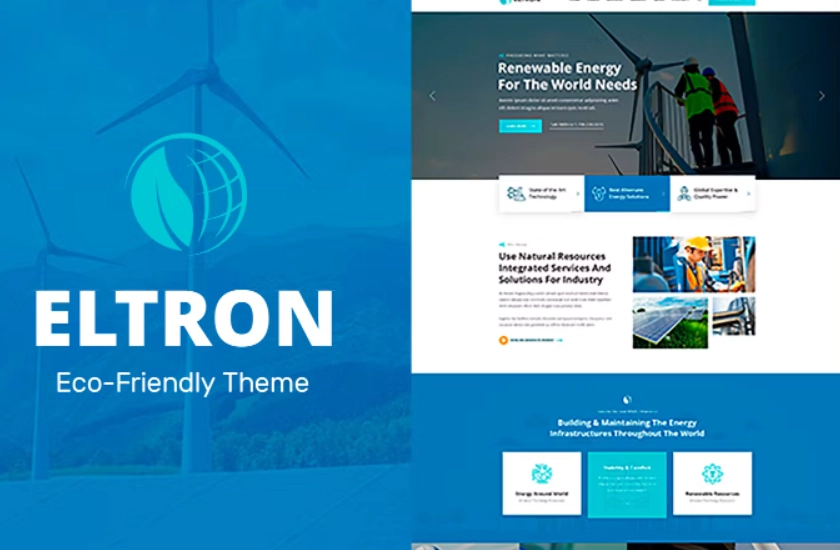 Eltron Solar Energy Elementor Wordpress Theme 1.9