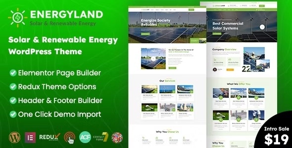 Energyland Solar & Renewable Energy Wordpress Theme 1.2.0