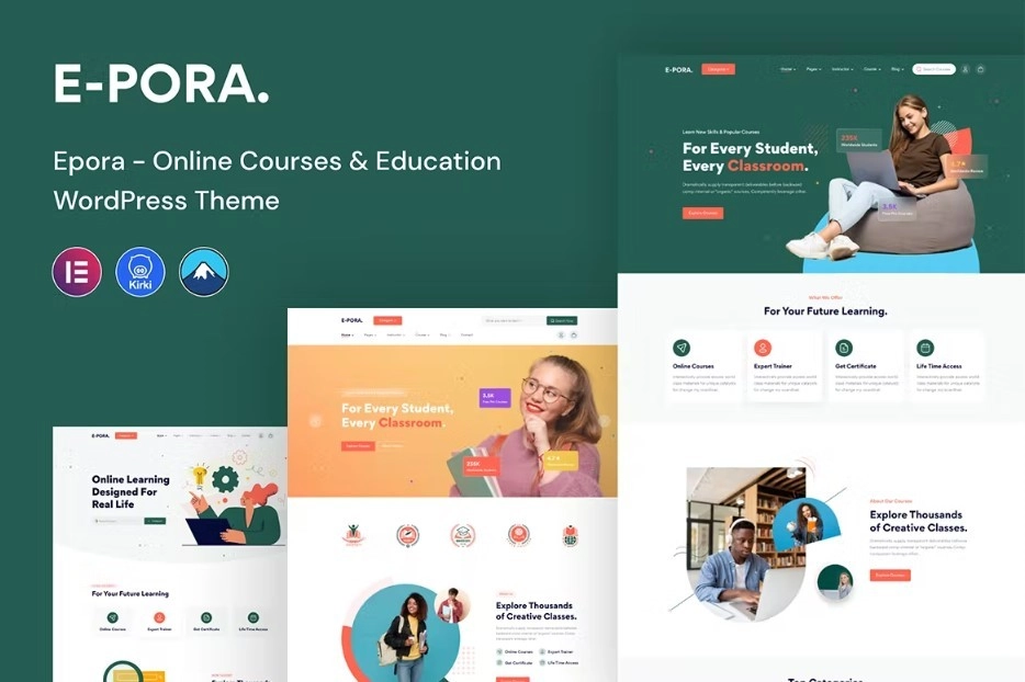 Epora Online Courses & Education Wordpress Theme 1.0.4