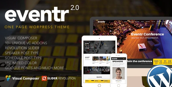 Eventr One Page Event Wordpress Theme 2.0