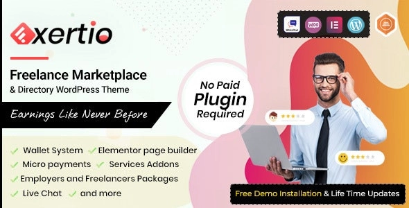 Exertio Freelance Marketplace Wordpress Theme 1.2.5