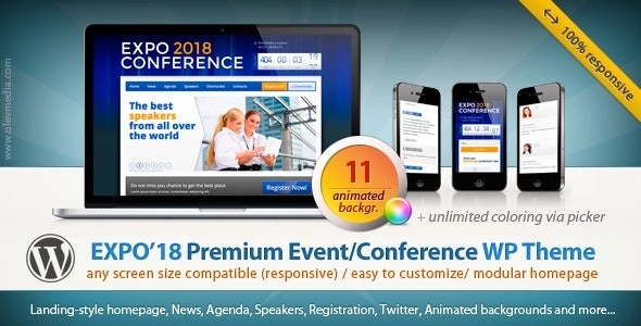 Expo18 Responsive Event Conference Wordpress Theme 1.2.4