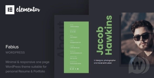 Fabius Resume Wordpress Theme 1.0