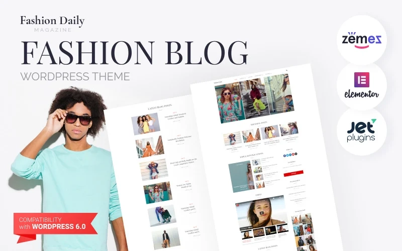 Fashion Daily Fashion Blog Wordpress Elementor Theme Wordpress Theme 1.0.1