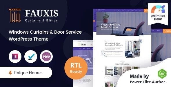 Fauxis Windows Curtains Wordpress Theme + Rtl 2.0.0