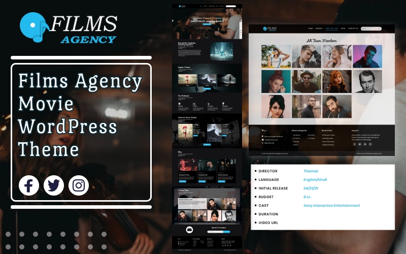 Films Agency Movie Wordpress Theme 1.00