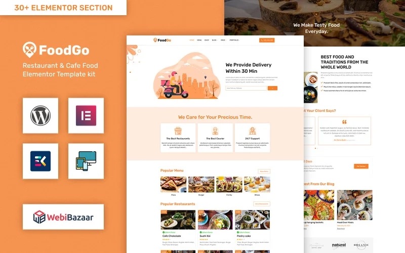 Foodgo Food & Grocery Local Business Delivery Wordpress Theme 1.0