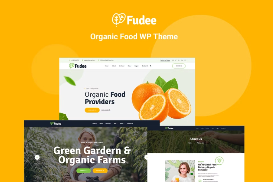 Fudee Organic Food Elementor Wordpress Theme 1.0