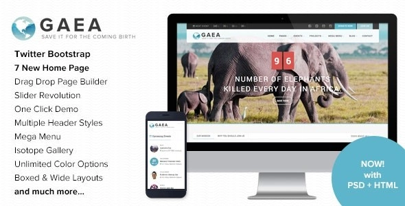 Gaea Environmental Wordpress Theme 2.9.2