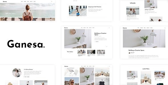 Ganesa Minimal Wordpress Personal Blog Theme 1.0.4