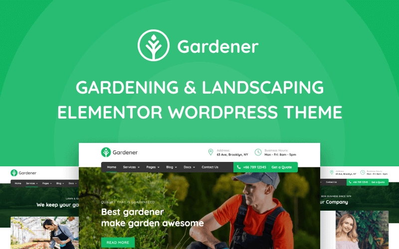 Gardener Gardening And Landscaping Wordpress Elementor Theme Wordpress Theme 1.1.2