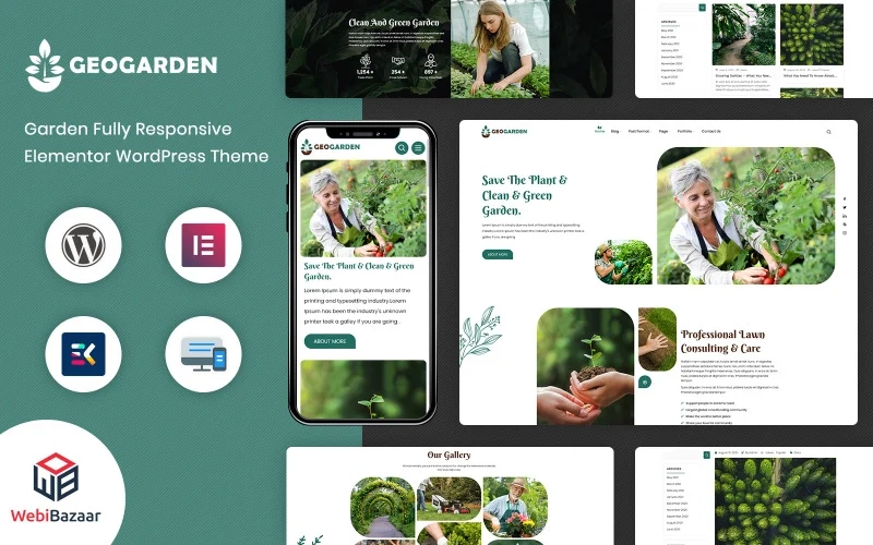Geogarden Gardening And Landscaping Wordpress Elementor Theme Wordpress Theme 1.0
