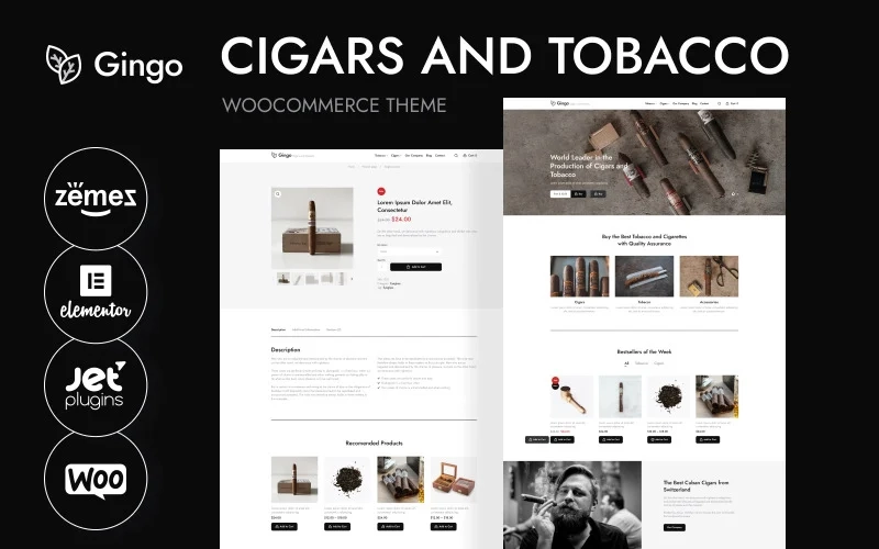 Gingo Cigars And Tobacco Wordpress Theme 1.0.1