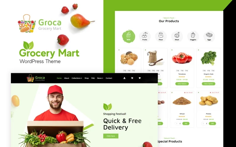 Groca Grocery Store Wordpress Theme 1.0