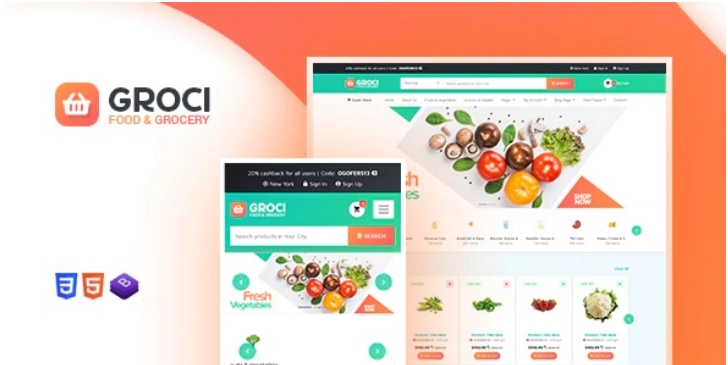 Groci Organic Food And Grocery Market Wordpress Theme 2.2.6