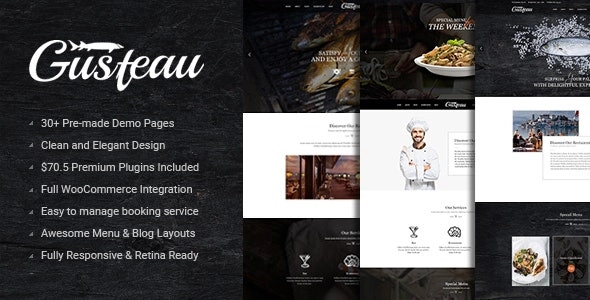 Gusteau – Elegant Food Coffee And Restaurant Wordpress Theme 1.7.9