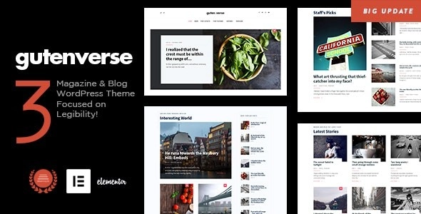 Gutenverse Magazine And Blog Theme 3.1