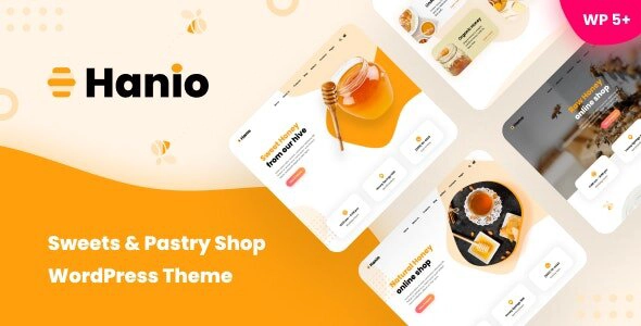 Hanio Sweets & Pastry Shop Wordpress Theme 1.95