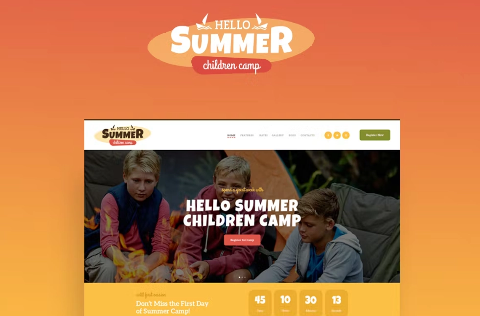 Hello Summer Summer Camp Wordpress Theme 1.0.7