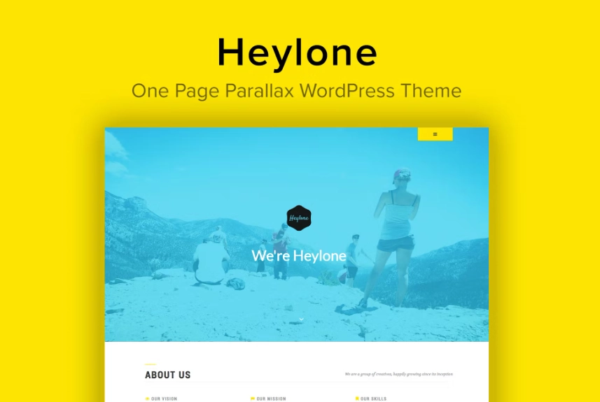 Heylone One Page Parallax Wordpress Theme 2.1