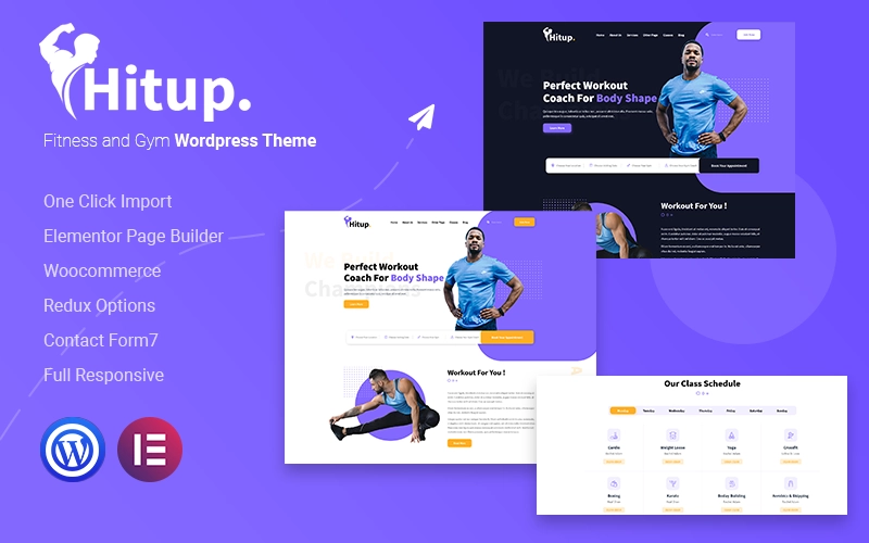 Hitup Fitness And Gym Wordpress Theme 1.0.0