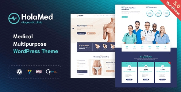 Holamed Medical Diagnostic & Plastic Surgery Clinic Wordpress Theme 2.0