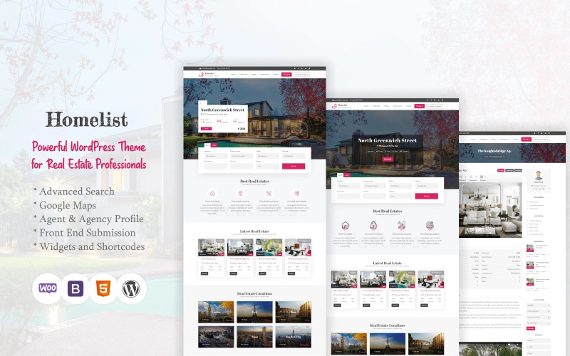 Homelist Real Estate Wordpress Theme 1.0.0