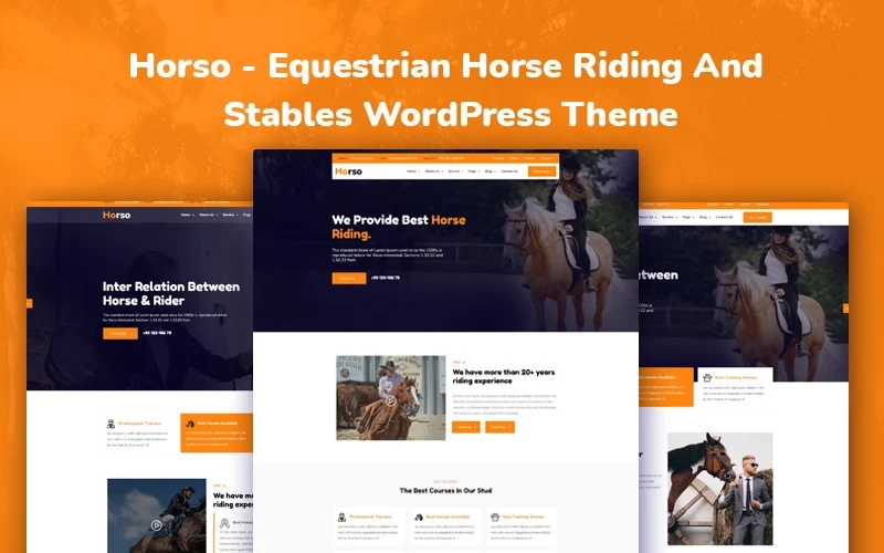 Horso Equestrian Horse Riding And Stables Wordpress Theme 2.0.0