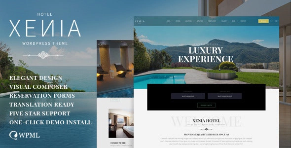 Hotel Xenia Resort & Booking Wordpress Theme 2.2.0