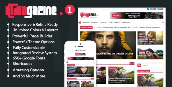 Htmagazine Wordpress Newspaper Magazine Blog Theme 3.1.0