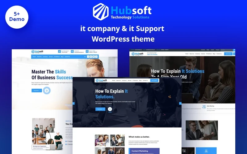 Hubsoft It Solutions & It Support Elementor Wordpress Theme 2.0.0